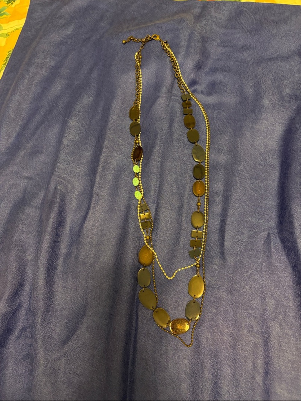 Chico's Silver-Tone Layered Disc Necklace